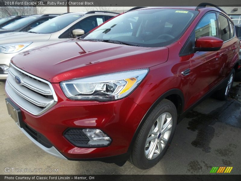 Ruby Red / Charcoal Black 2018 Ford Escape SEL