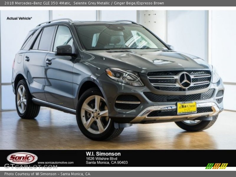 Selenite Grey Metallic / Ginger Beige/Espresso Brown 2018 Mercedes-Benz GLE 350 4Matic