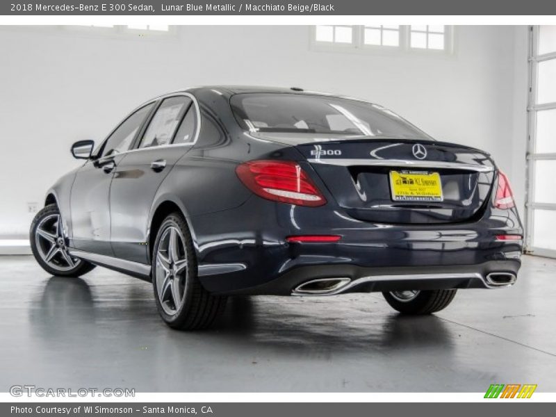 Lunar Blue Metallic / Macchiato Beige/Black 2018 Mercedes-Benz E 300 Sedan