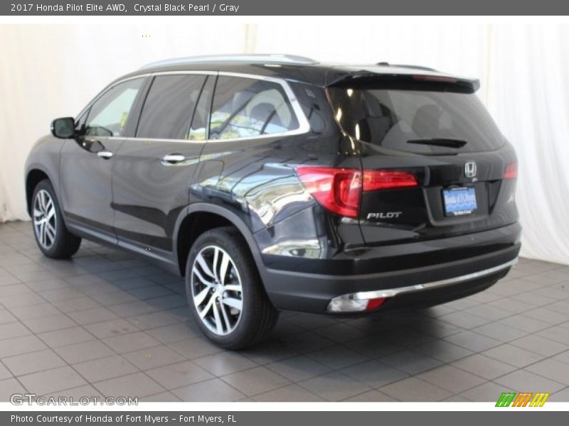 Crystal Black Pearl / Gray 2017 Honda Pilot Elite AWD