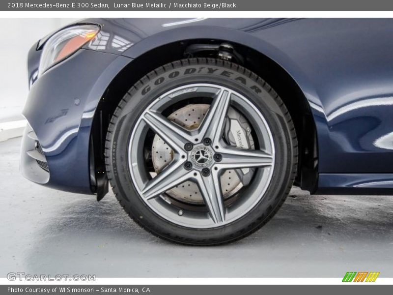Lunar Blue Metallic / Macchiato Beige/Black 2018 Mercedes-Benz E 300 Sedan