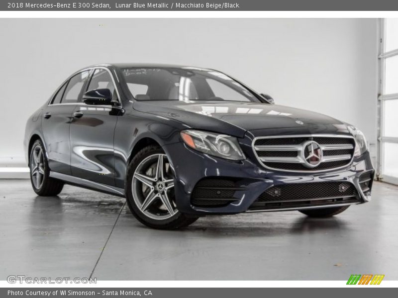 Lunar Blue Metallic / Macchiato Beige/Black 2018 Mercedes-Benz E 300 Sedan