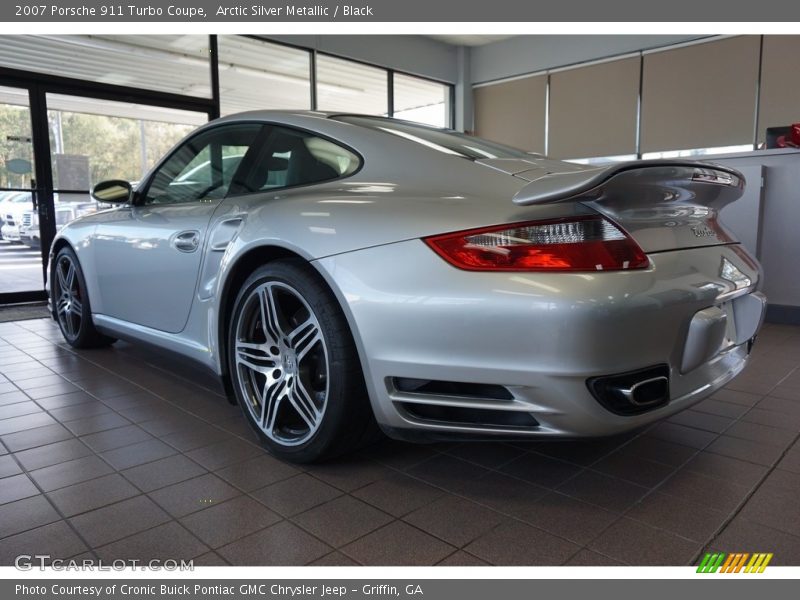 Arctic Silver Metallic / Black 2007 Porsche 911 Turbo Coupe