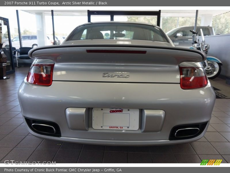 Arctic Silver Metallic / Black 2007 Porsche 911 Turbo Coupe