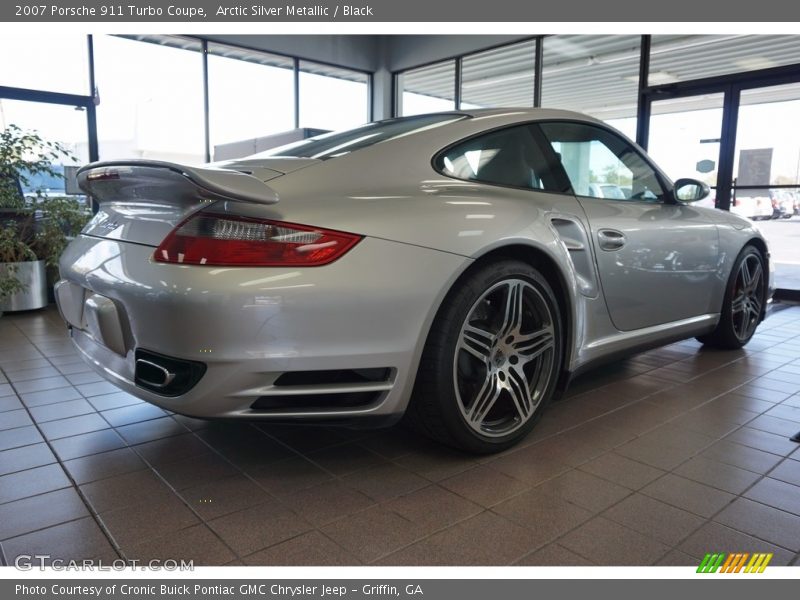 Arctic Silver Metallic / Black 2007 Porsche 911 Turbo Coupe