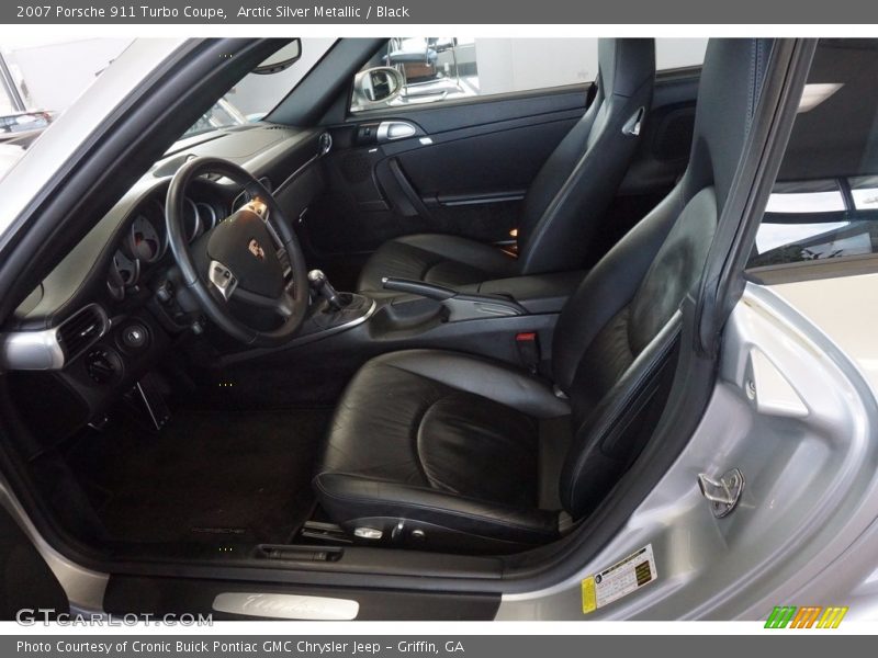 Arctic Silver Metallic / Black 2007 Porsche 911 Turbo Coupe