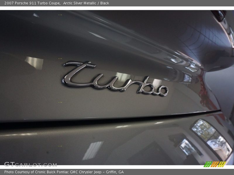 Arctic Silver Metallic / Black 2007 Porsche 911 Turbo Coupe