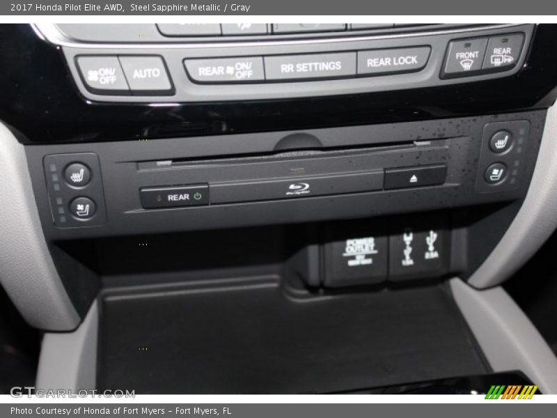 Steel Sapphire Metallic / Gray 2017 Honda Pilot Elite AWD