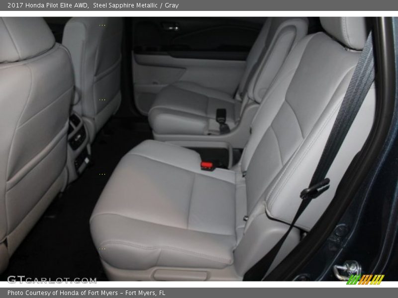 Steel Sapphire Metallic / Gray 2017 Honda Pilot Elite AWD