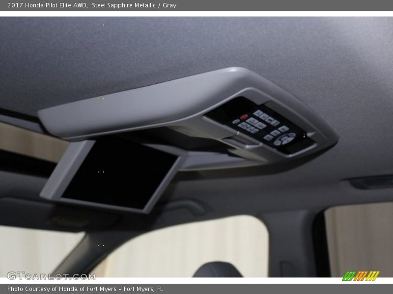 Steel Sapphire Metallic / Gray 2017 Honda Pilot Elite AWD