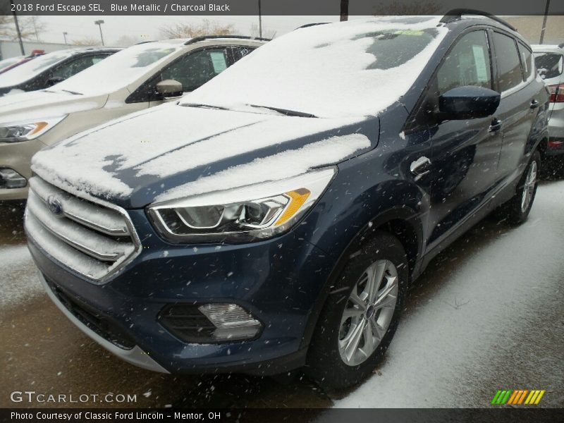 Blue Metallic / Charcoal Black 2018 Ford Escape SEL