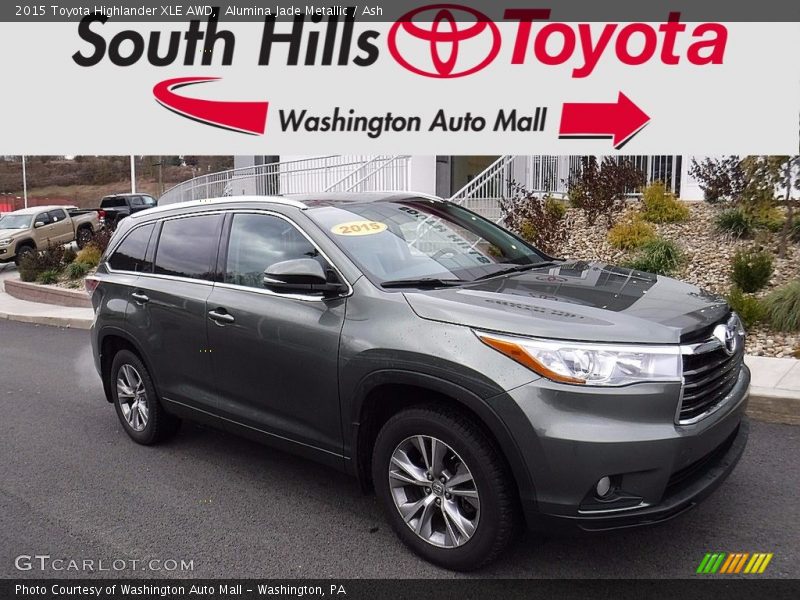 Alumina Jade Metallic / Ash 2015 Toyota Highlander XLE AWD