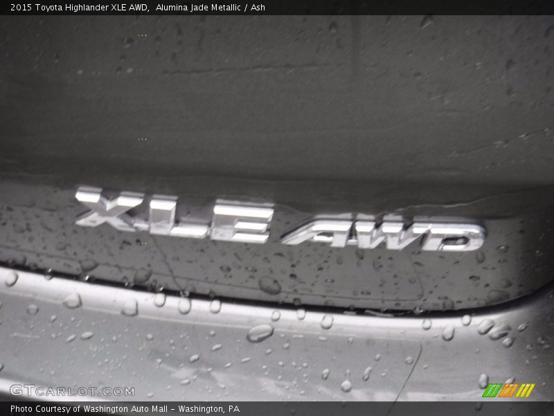 Alumina Jade Metallic / Ash 2015 Toyota Highlander XLE AWD