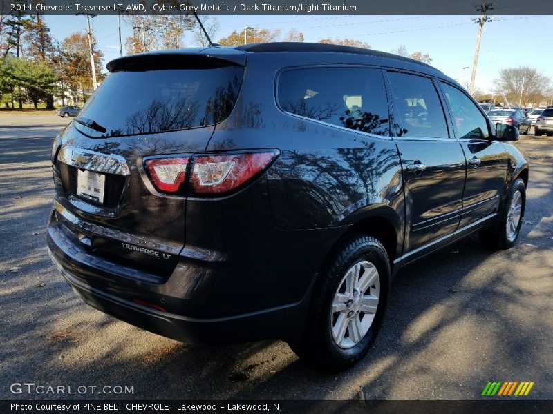 Cyber Grey Metallic / Dark Titanium/Light Titanium 2014 Chevrolet Traverse LT AWD