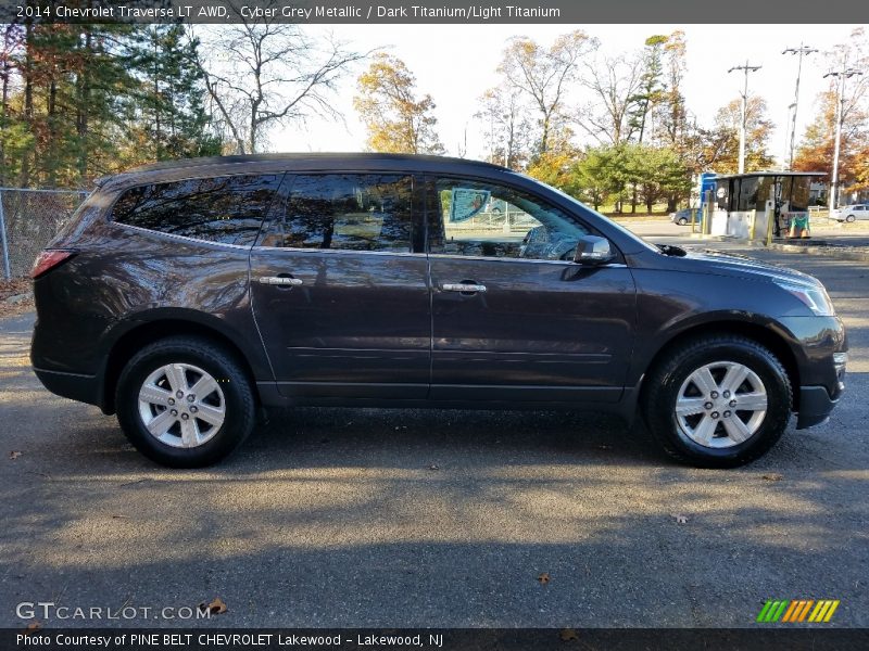 Cyber Grey Metallic / Dark Titanium/Light Titanium 2014 Chevrolet Traverse LT AWD