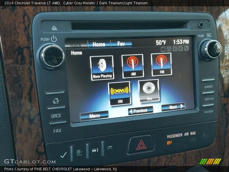 Cyber Grey Metallic / Dark Titanium/Light Titanium 2014 Chevrolet Traverse LT AWD