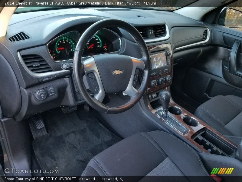 Cyber Grey Metallic / Dark Titanium/Light Titanium 2014 Chevrolet Traverse LT AWD