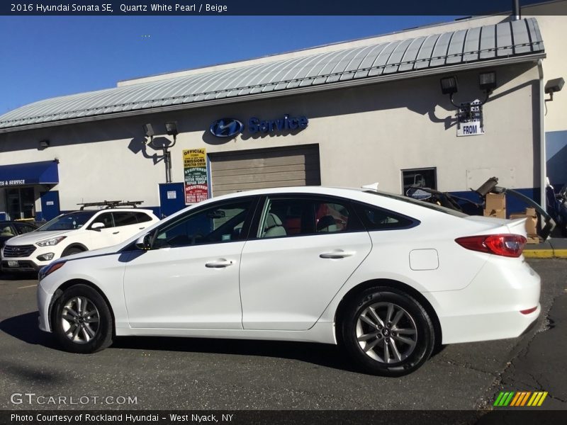 Quartz White Pearl / Beige 2016 Hyundai Sonata SE