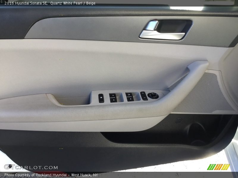 Quartz White Pearl / Beige 2016 Hyundai Sonata SE