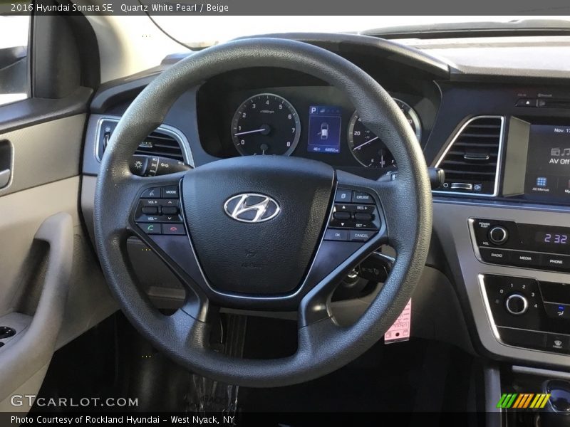 Quartz White Pearl / Beige 2016 Hyundai Sonata SE