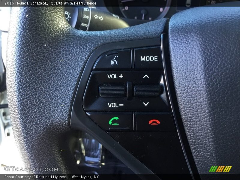 Quartz White Pearl / Beige 2016 Hyundai Sonata SE