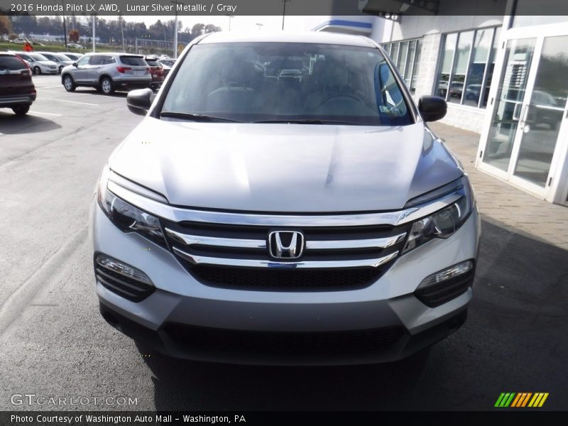 Lunar Silver Metallic / Gray 2016 Honda Pilot LX AWD