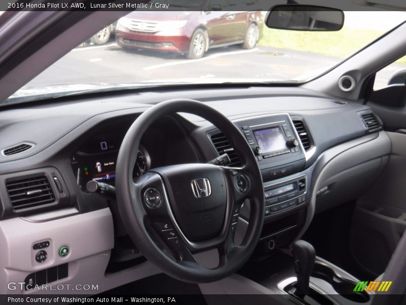 Lunar Silver Metallic / Gray 2016 Honda Pilot LX AWD