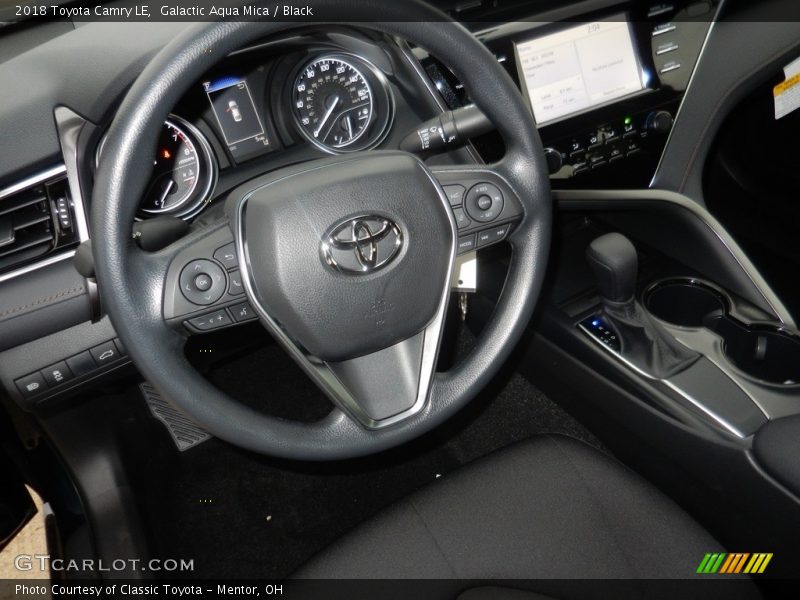 Galactic Aqua Mica / Black 2018 Toyota Camry LE