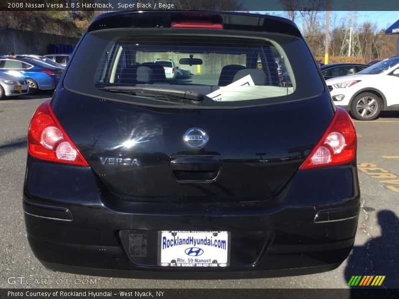 Super Black / Beige 2008 Nissan Versa 1.8 S Hatchback