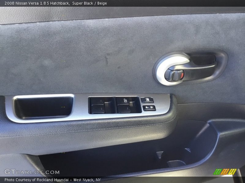 Super Black / Beige 2008 Nissan Versa 1.8 S Hatchback