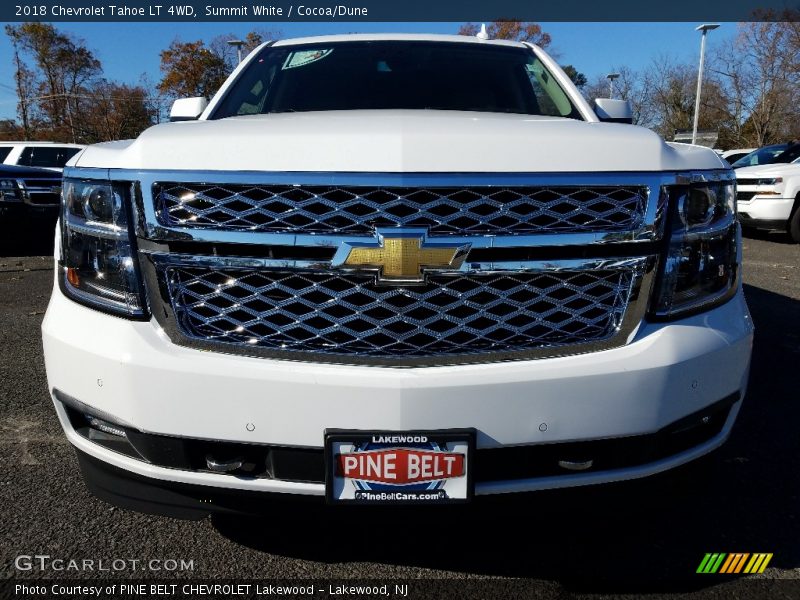 Summit White / Cocoa/Dune 2018 Chevrolet Tahoe LT 4WD