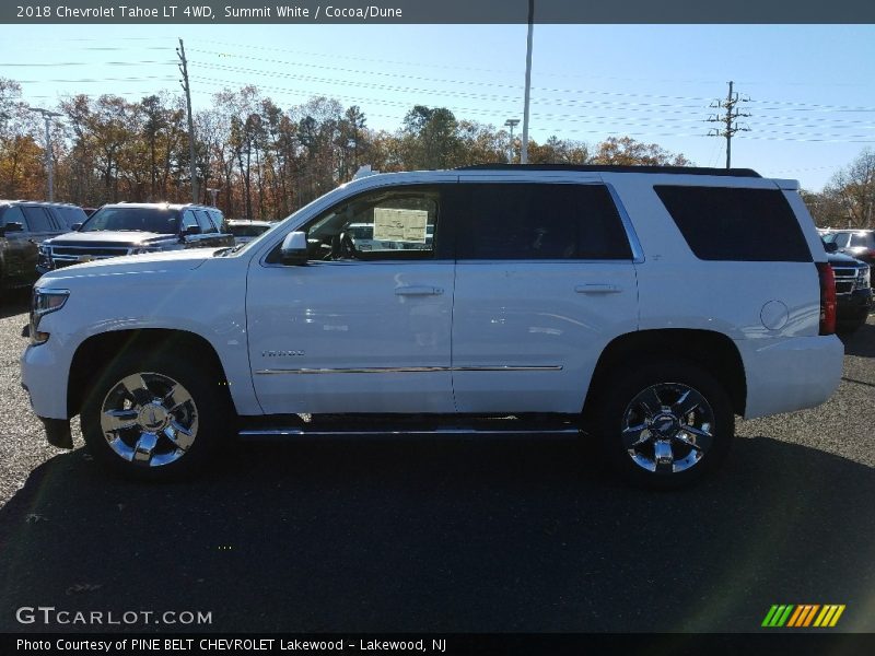 Summit White / Cocoa/Dune 2018 Chevrolet Tahoe LT 4WD