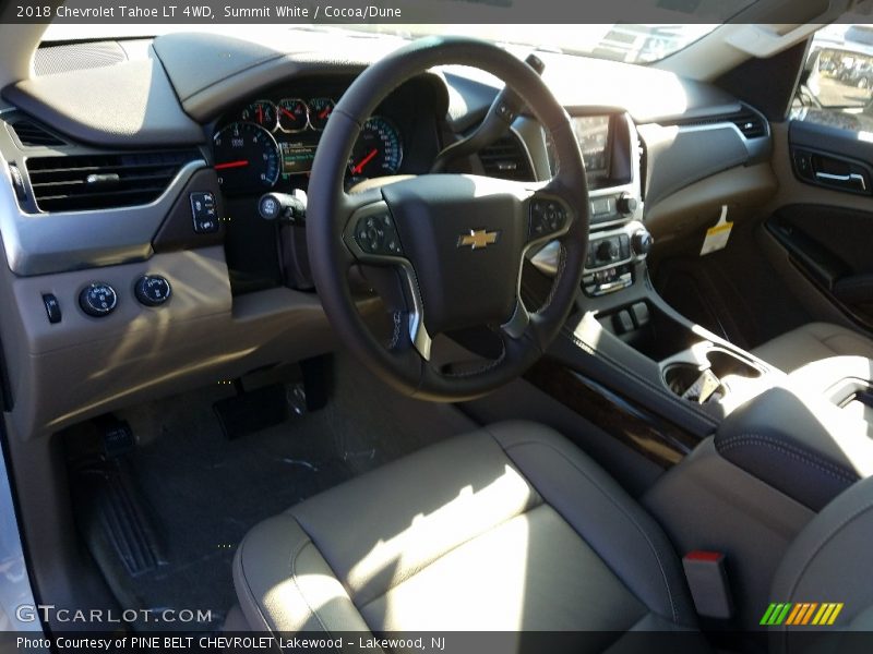 Summit White / Cocoa/Dune 2018 Chevrolet Tahoe LT 4WD