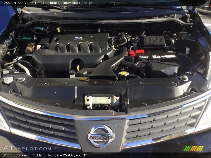 Super Black / Beige 2008 Nissan Versa 1.8 S Hatchback
