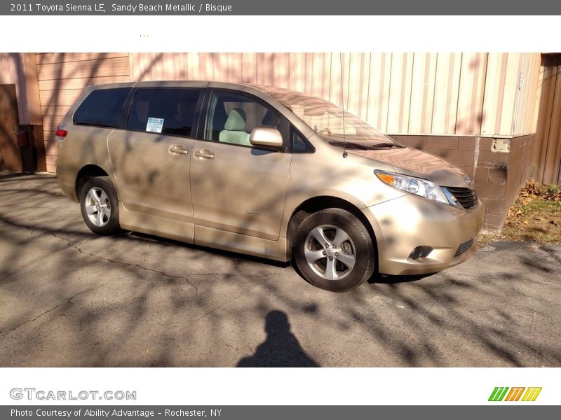 Sandy Beach Metallic / Bisque 2011 Toyota Sienna LE