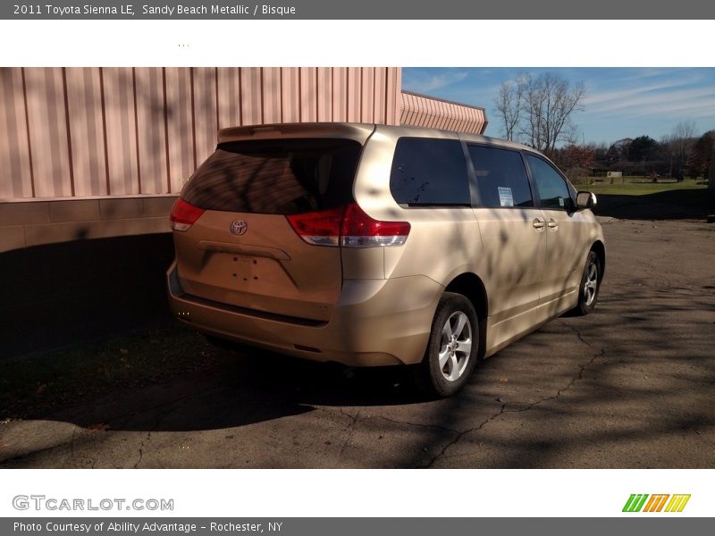 Sandy Beach Metallic / Bisque 2011 Toyota Sienna LE