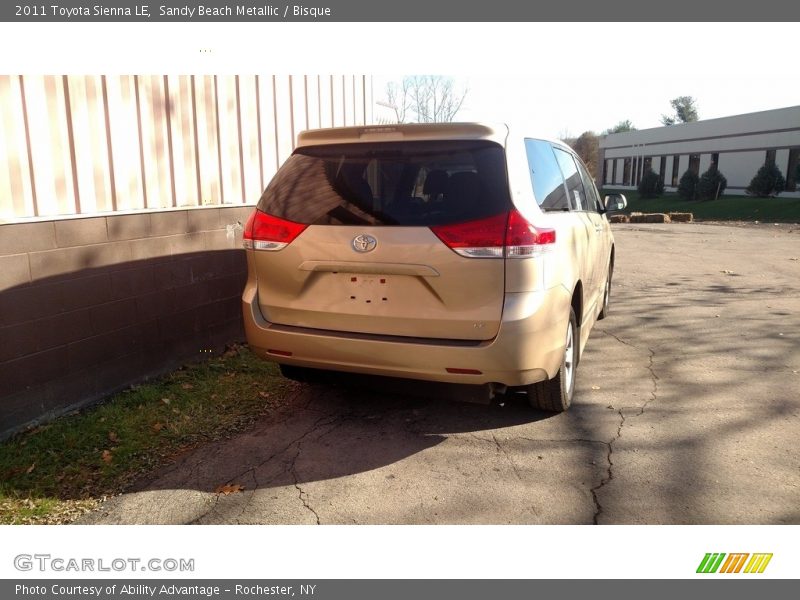 Sandy Beach Metallic / Bisque 2011 Toyota Sienna LE