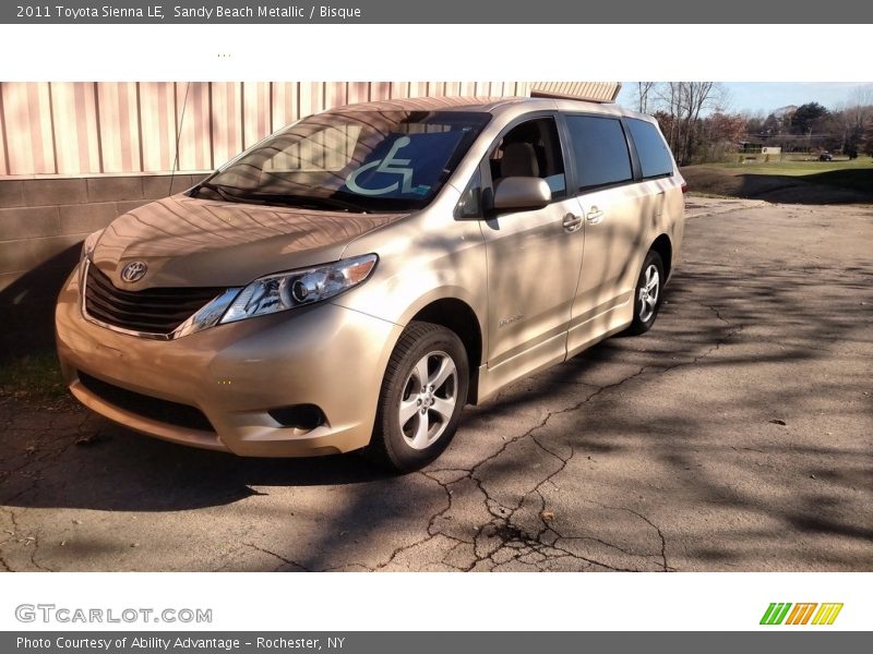 Sandy Beach Metallic / Bisque 2011 Toyota Sienna LE