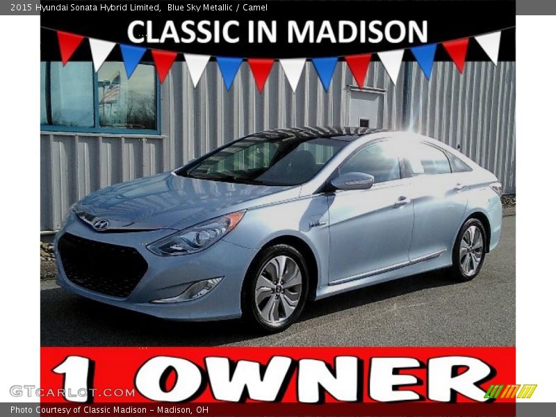 Blue Sky Metallic / Camel 2015 Hyundai Sonata Hybrid Limited
