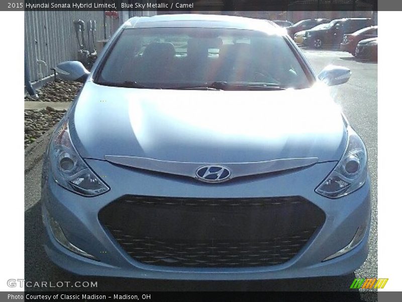 Blue Sky Metallic / Camel 2015 Hyundai Sonata Hybrid Limited
