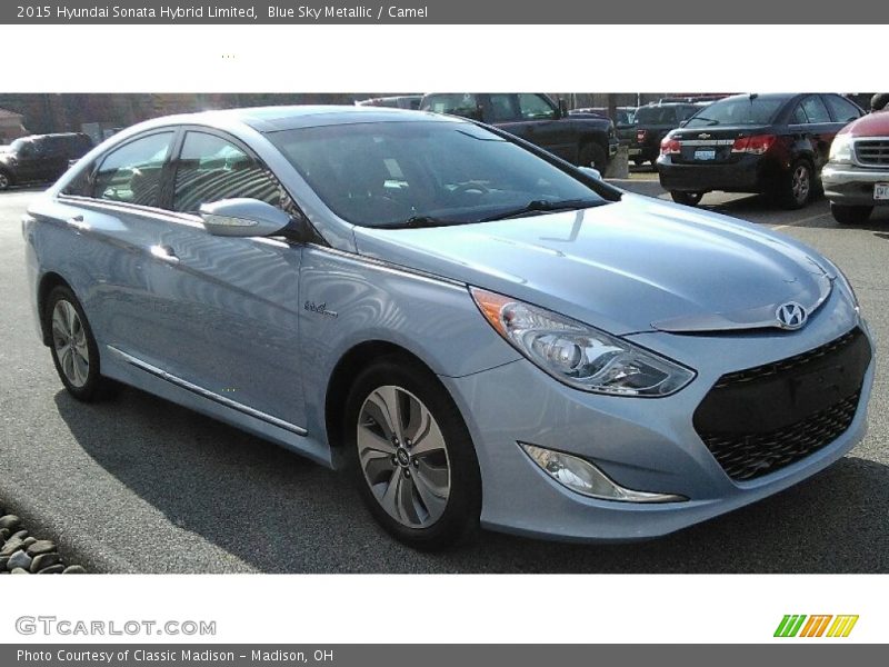 Blue Sky Metallic / Camel 2015 Hyundai Sonata Hybrid Limited