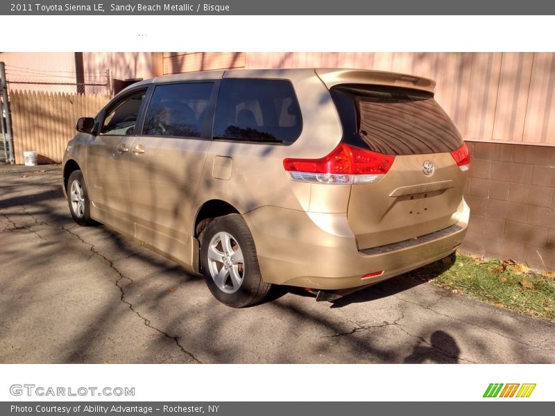 Sandy Beach Metallic / Bisque 2011 Toyota Sienna LE