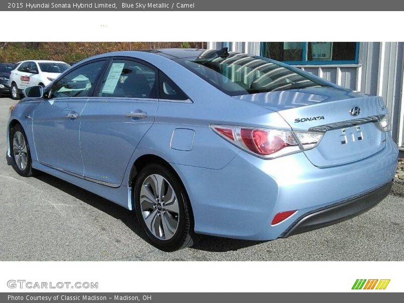 Blue Sky Metallic / Camel 2015 Hyundai Sonata Hybrid Limited
