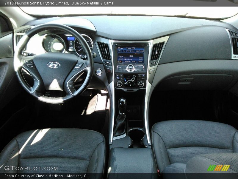 Blue Sky Metallic / Camel 2015 Hyundai Sonata Hybrid Limited