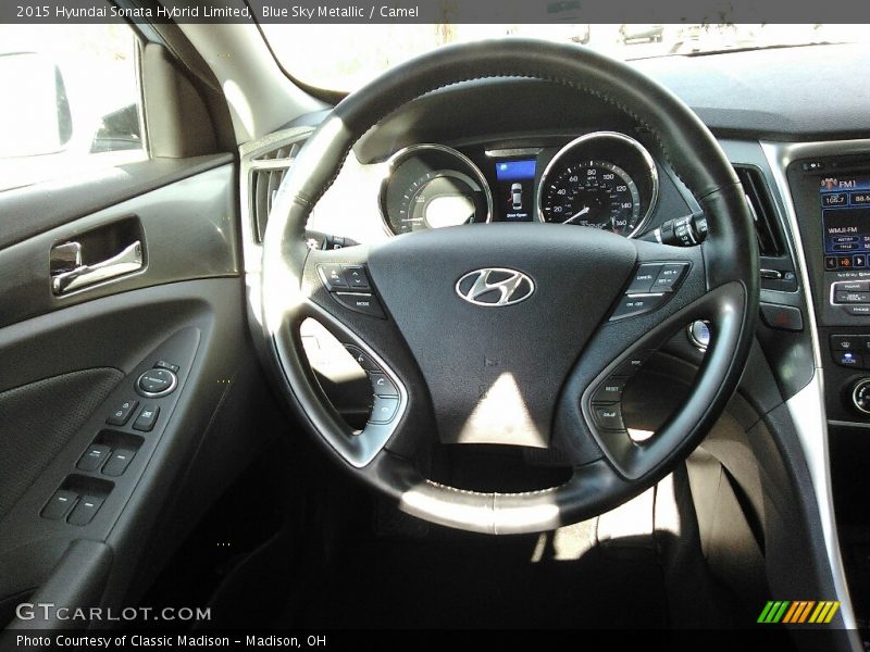 Blue Sky Metallic / Camel 2015 Hyundai Sonata Hybrid Limited