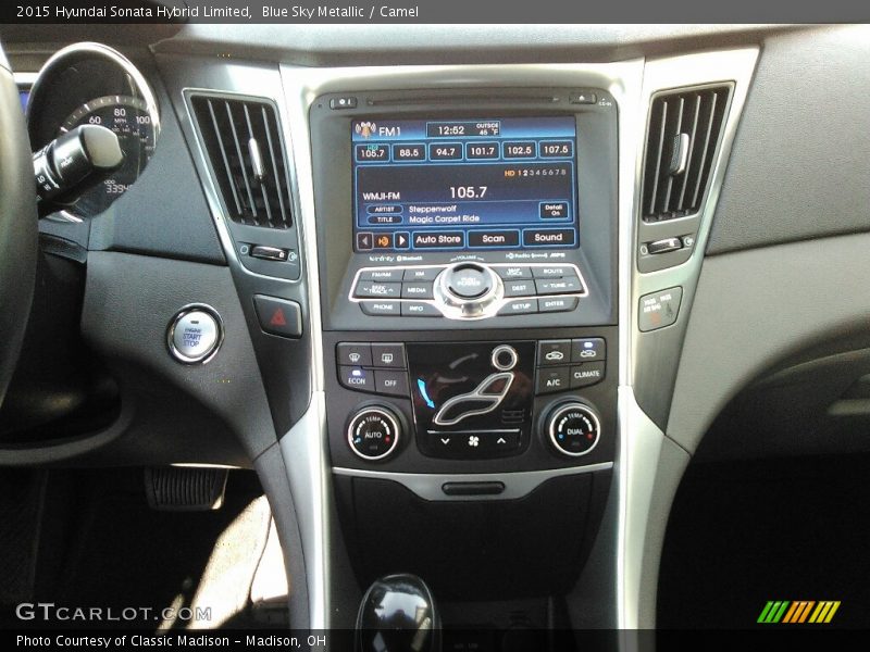 Blue Sky Metallic / Camel 2015 Hyundai Sonata Hybrid Limited