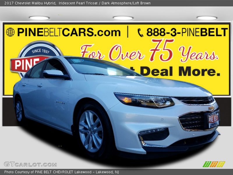 Iridescent Pearl Tricoat / Dark Atmosphere/Loft Brown 2017 Chevrolet Malibu Hybrid
