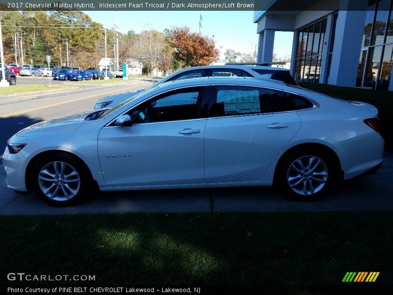 Iridescent Pearl Tricoat / Dark Atmosphere/Loft Brown 2017 Chevrolet Malibu Hybrid