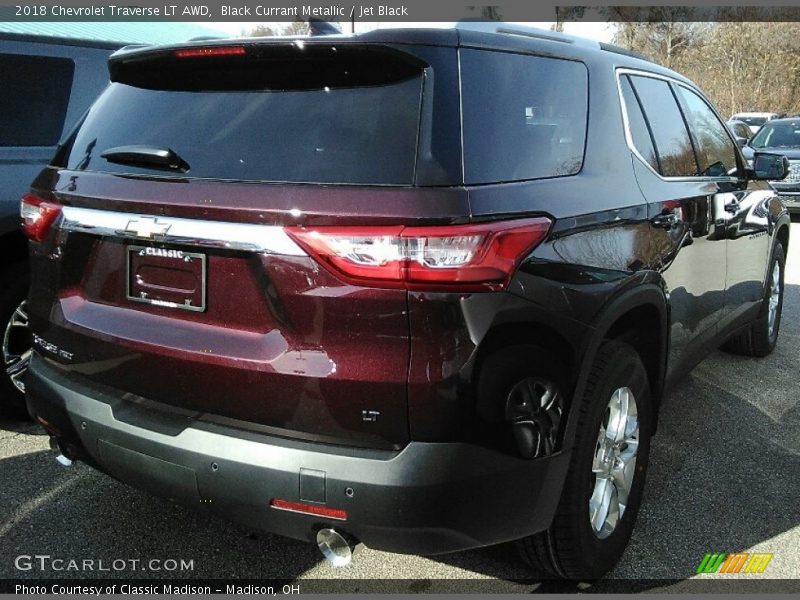 Black Currant Metallic / Jet Black 2018 Chevrolet Traverse LT AWD