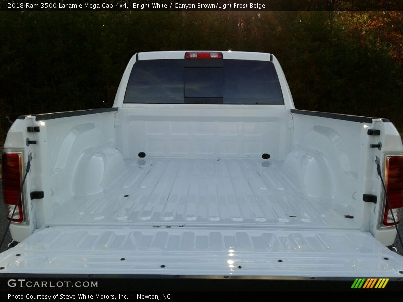 Bright White / Canyon Brown/Light Frost Beige 2018 Ram 3500 Laramie Mega Cab 4x4